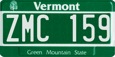 VT license plate ZMC159