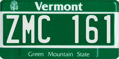 VT license plate ZMC161