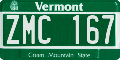VT license plate ZMC167