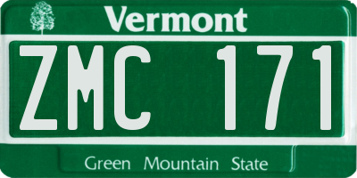 VT license plate ZMC171
