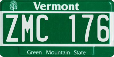 VT license plate ZMC176