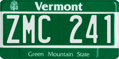 VT license plate ZMC241