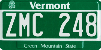 VT license plate ZMC248