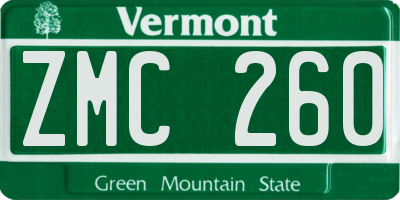 VT license plate ZMC260