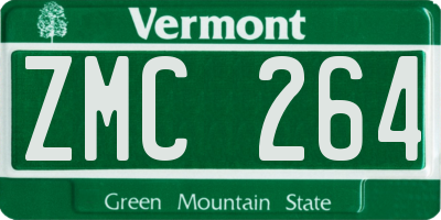 VT license plate ZMC264