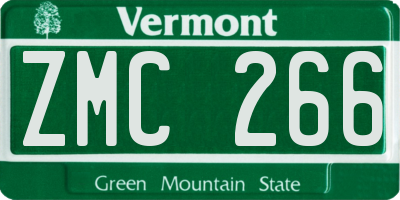 VT license plate ZMC266