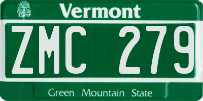 VT license plate ZMC279
