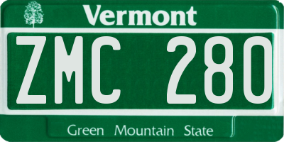 VT license plate ZMC280