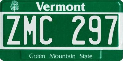 VT license plate ZMC297