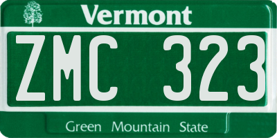 VT license plate ZMC323
