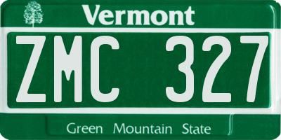 VT license plate ZMC327