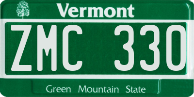 VT license plate ZMC330