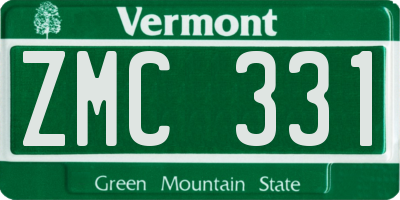 VT license plate ZMC331