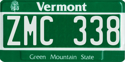 VT license plate ZMC338