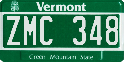 VT license plate ZMC348