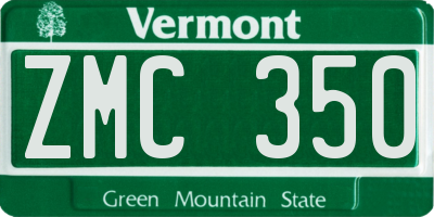 VT license plate ZMC350