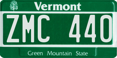 VT license plate ZMC440