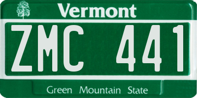 VT license plate ZMC441