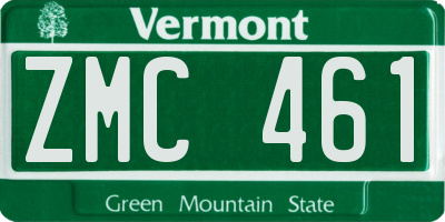 VT license plate ZMC461