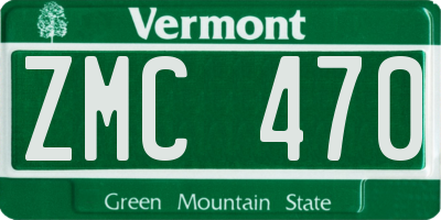 VT license plate ZMC470