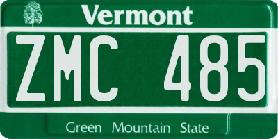 VT license plate ZMC485