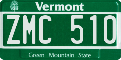 VT license plate ZMC510