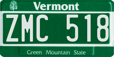 VT license plate ZMC518