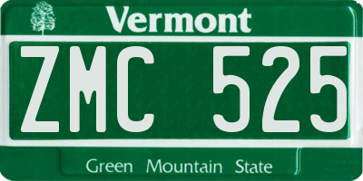 VT license plate ZMC525