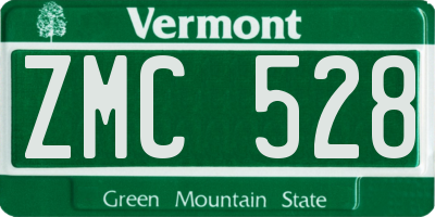 VT license plate ZMC528
