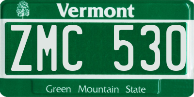 VT license plate ZMC530