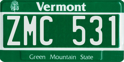 VT license plate ZMC531