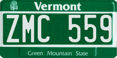 VT license plate ZMC559