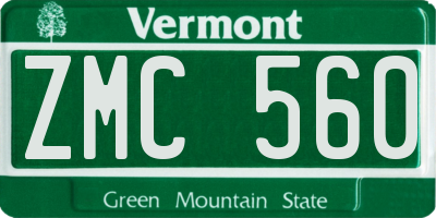 VT license plate ZMC560