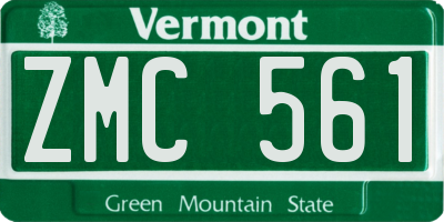 VT license plate ZMC561