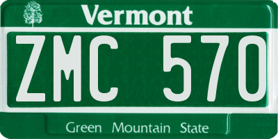 VT license plate ZMC570