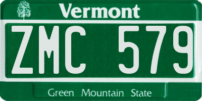VT license plate ZMC579
