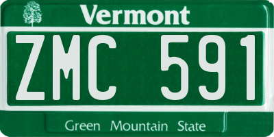 VT license plate ZMC591