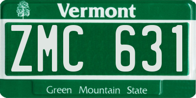 VT license plate ZMC631