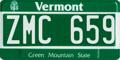 VT license plate ZMC659