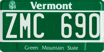 VT license plate ZMC690
