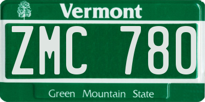 VT license plate ZMC780