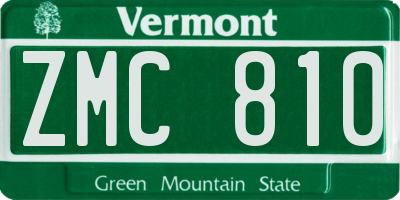 VT license plate ZMC810