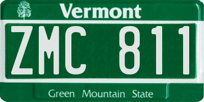 VT license plate ZMC811