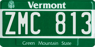 VT license plate ZMC813