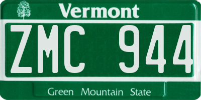 VT license plate ZMC944
