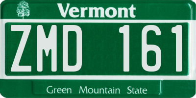 VT license plate ZMD161