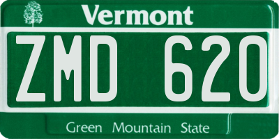 VT license plate ZMD620