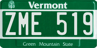 VT license plate ZME519