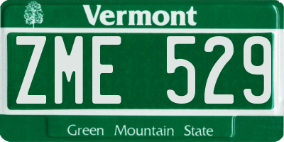 VT license plate ZME529