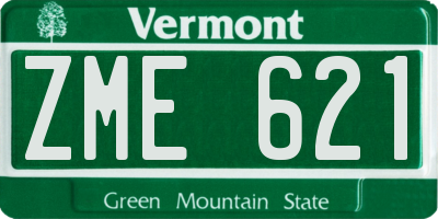 VT license plate ZME621